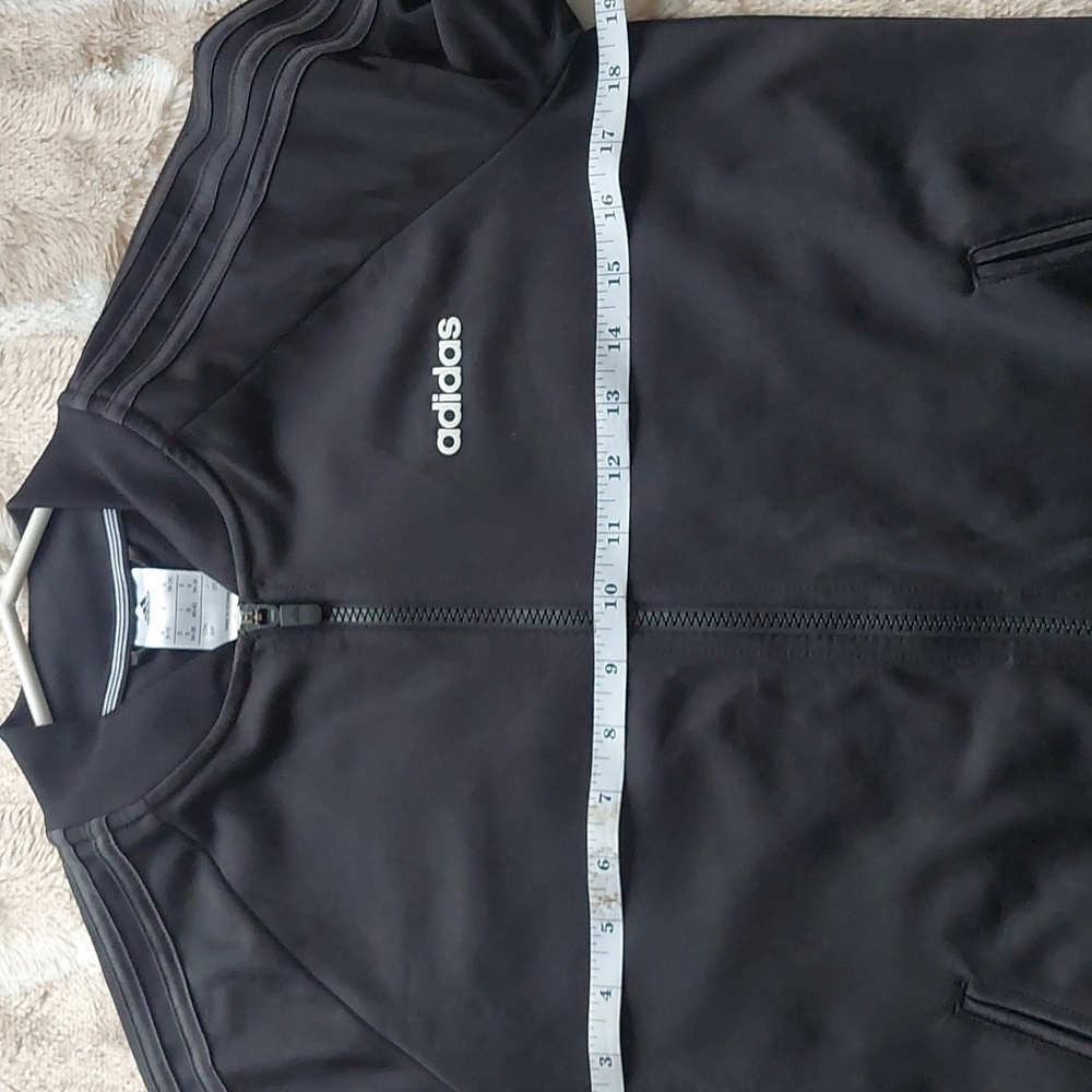 Adidas Women's Black Bomber Jacket-Vintage - Picture 6 of 7